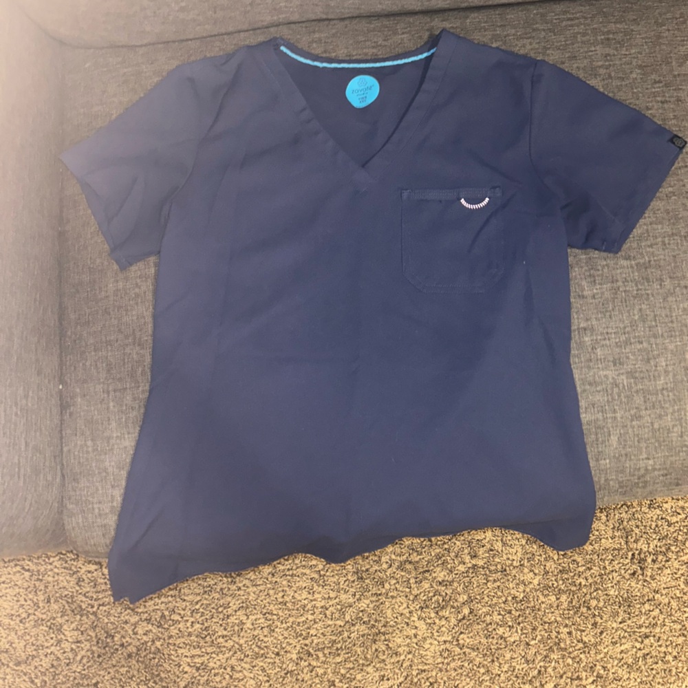 navy scrub top and bottom petite